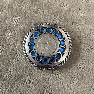 Silver Dollar Belt Buckle